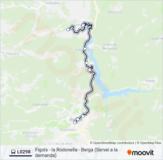 L0298 bus Mapa de línia