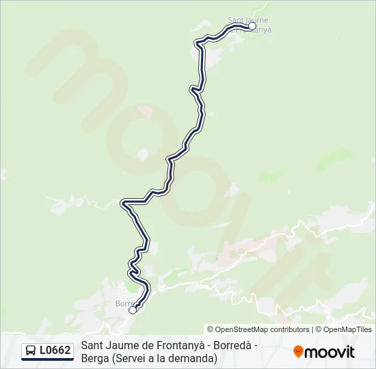 L0662 bus Mapa de línia