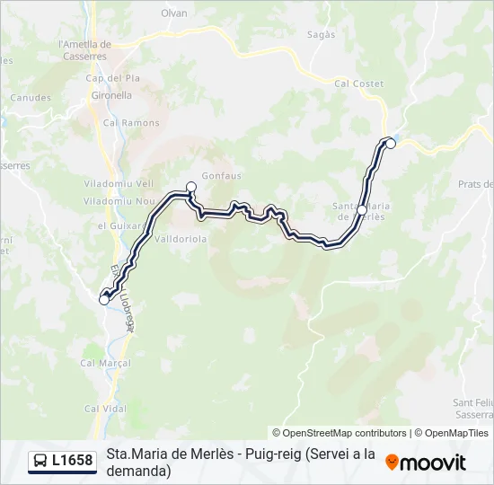 L1658 Bus Line Map