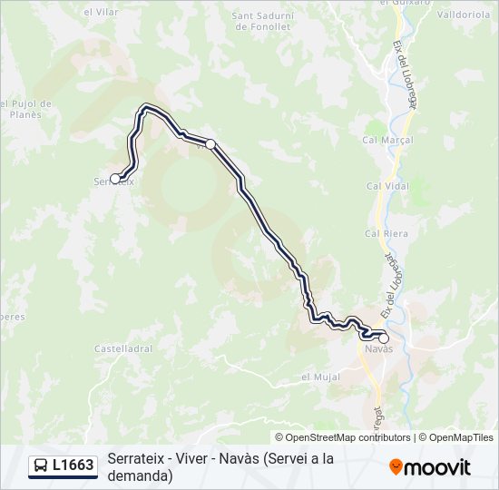 L1663 Bus Line Map