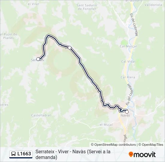 L1663 Bus Line Map