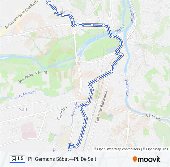 L5 Bus Line Map