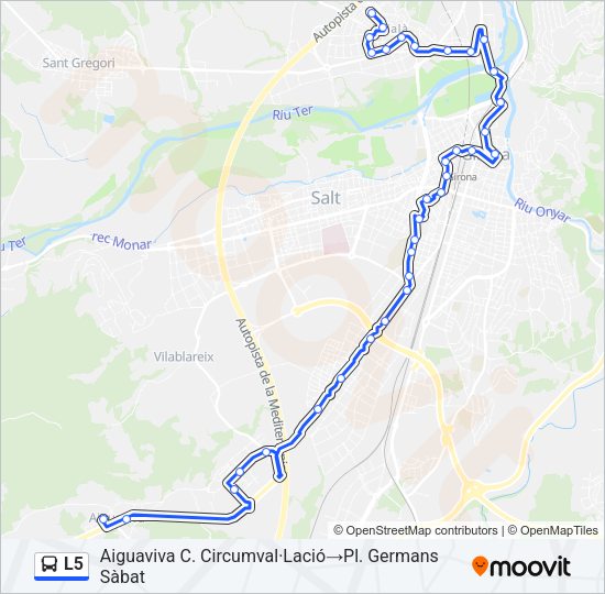 L5 Bus Line Map