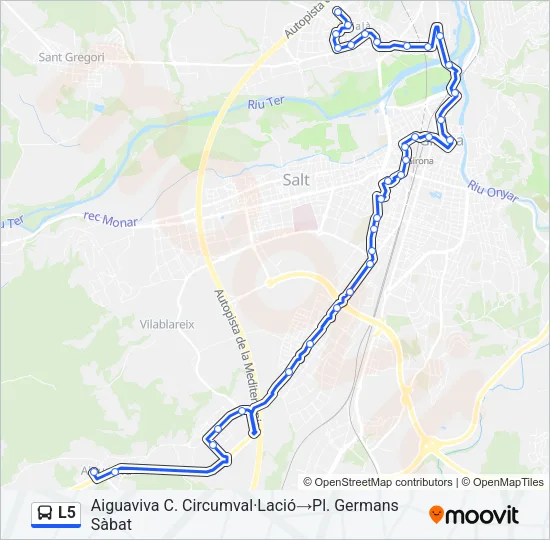 L5 Bus Line Map