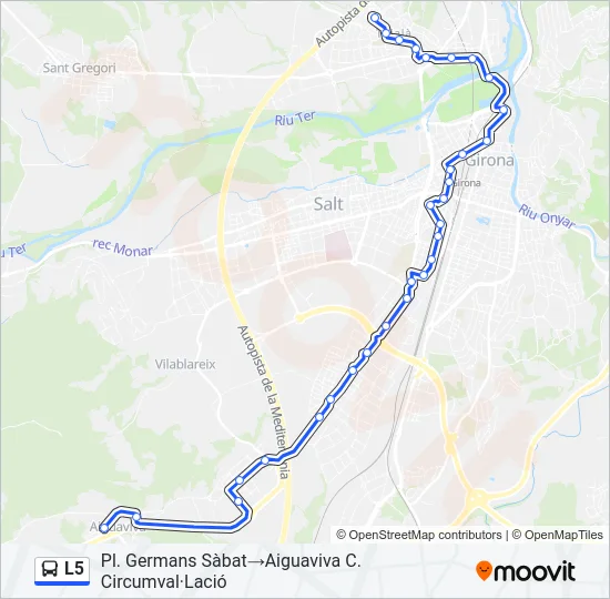 L5 Bus Line Map