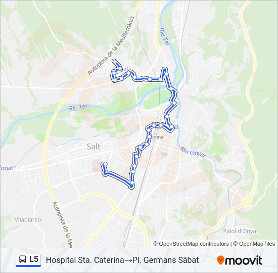 L5 Bus Line Map