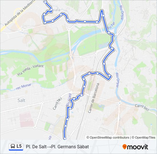 L5 Bus Line Map