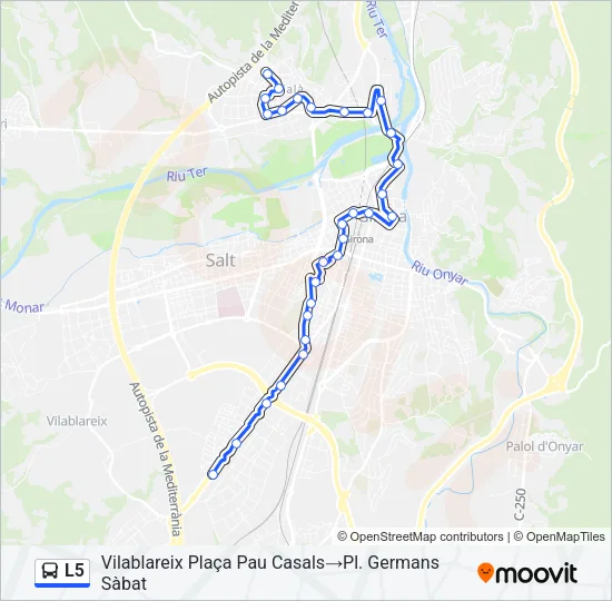 L5 Bus Line Map