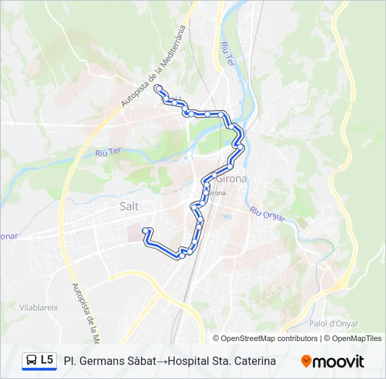 L5 Bus Line Map