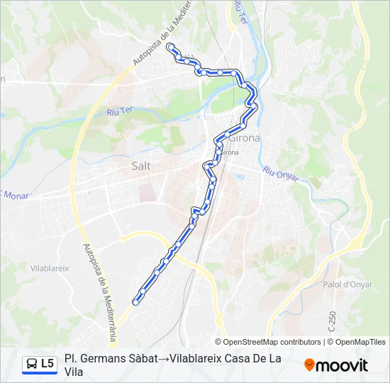 L5 Bus Line Map