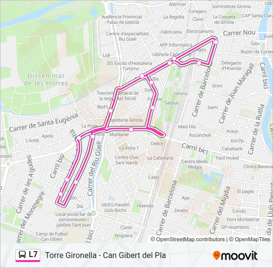 L7 Bus Line Map