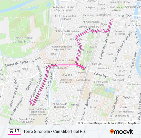 L7 Bus Line Map
