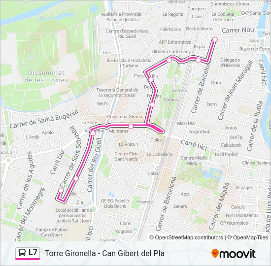 L7 Bus Line Map