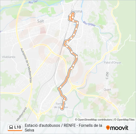 L10 Bus Line Map