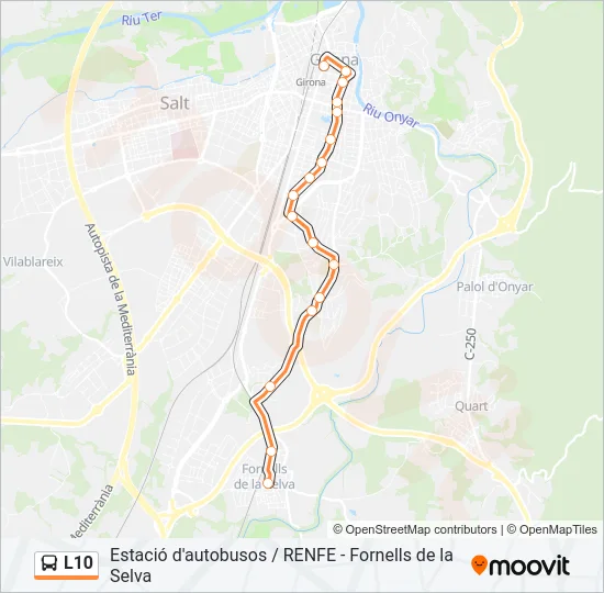L10 Bus Line Map