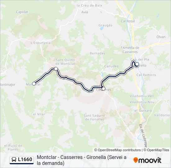 L1660 Bus Line Map