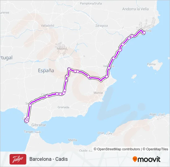 TALGO Train Line Map