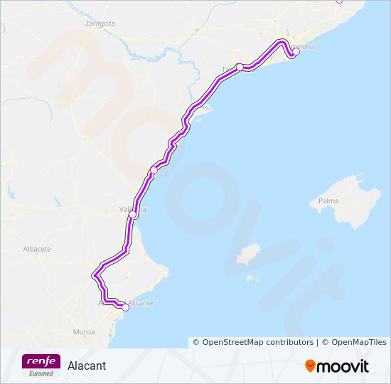 La nuestra exótico depositar Línea euromed: horarios, paradas y mapas - Alacant (Actualizado)