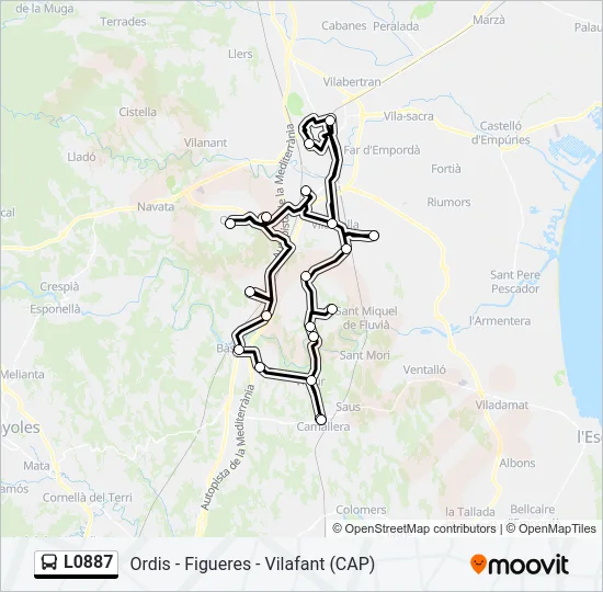 L0887 Bus Line Map
