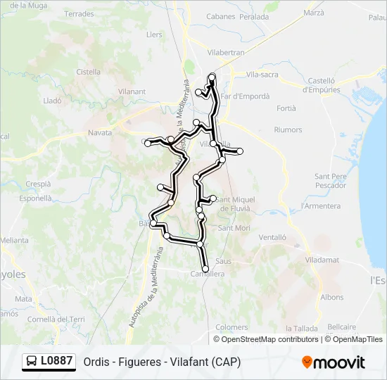 L0887 Bus Line Map