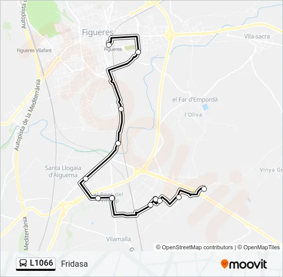L1066 Bus Line Map