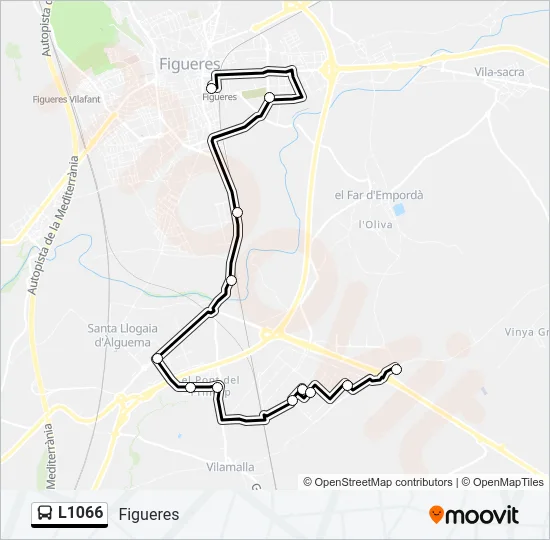 L1066 Bus Line Map