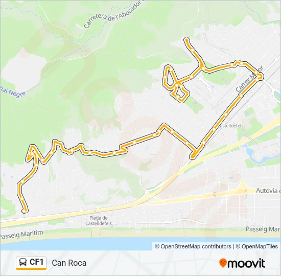 CF1 Bus Line Map