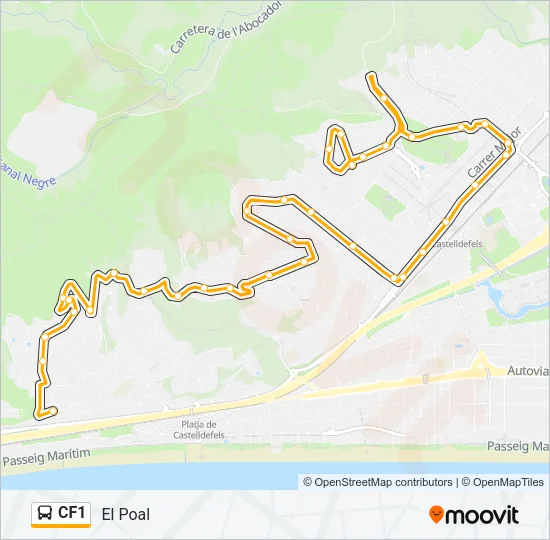 CF1 Bus Line Map