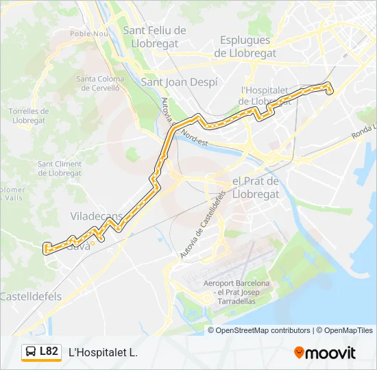L82 Bus Line Map