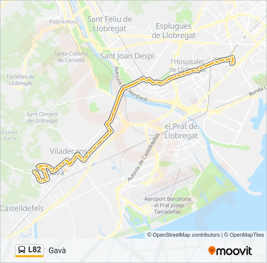 L82 Bus Line Map