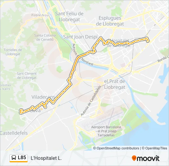 L85 Bus Line Map