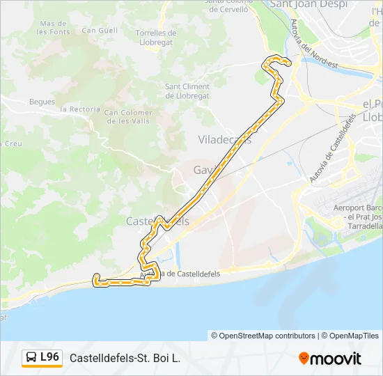 L96 Bus Line Map