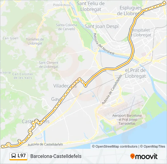 L97 Bus Line Map