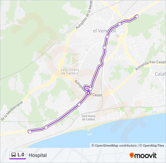 Mapa de L.0 de autobús