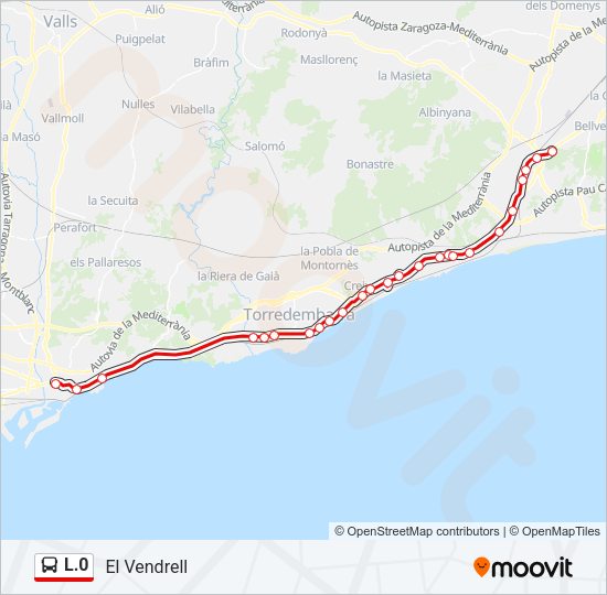 L.0 Bus Line Map