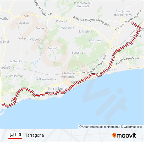 L.0 Bus Line Map