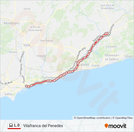 L.0 Bus Line Map