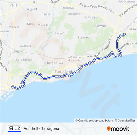 L.2 bus Mapa de línia