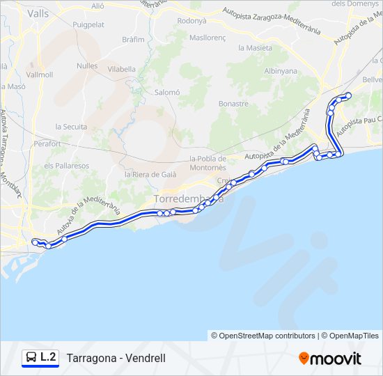 Mapa de L.2 de autobús