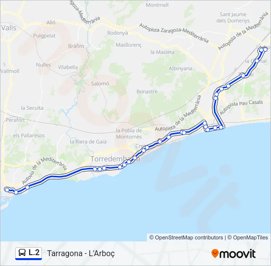 L.2 Bus Line Map