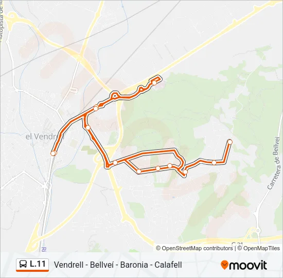 L.11 Bus Line Map