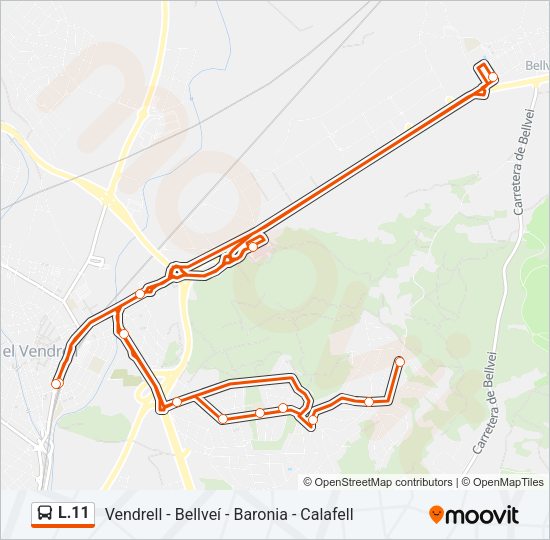 L.11 Bus Line Map