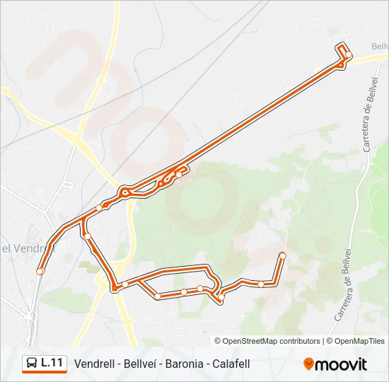 L.11 Bus Line Map