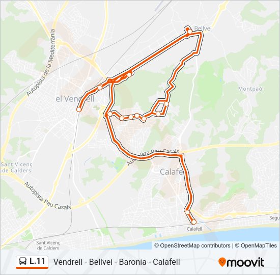 L.11 Bus Line Map