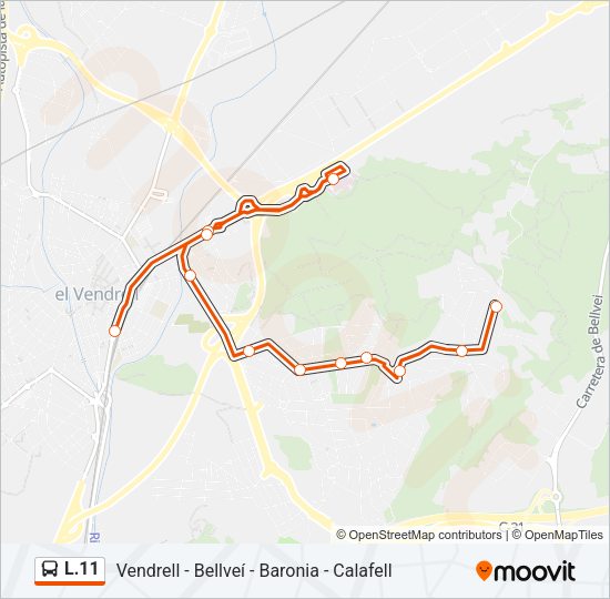 L.11 Bus Line Map