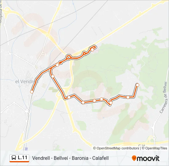 L.11 Bus Line Map