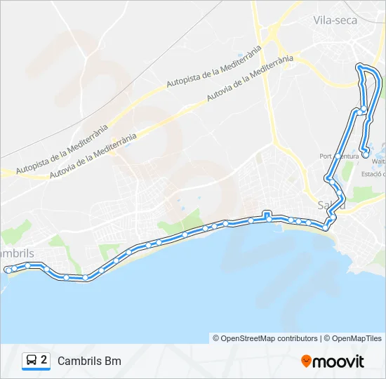 2 Bus Line Map
