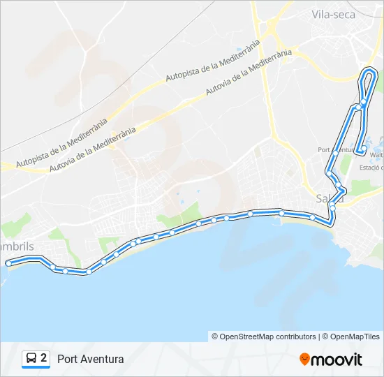 2 Bus Line Map