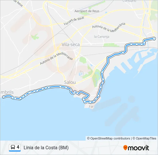 4 Bus Line Map