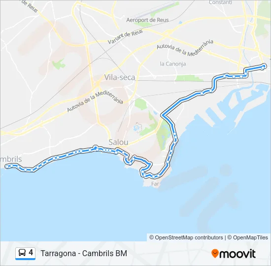 4 Bus Line Map